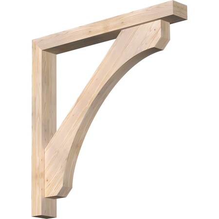 Ekena Millwork Legacy Block Smooth Bracket w/ Offset Brace, Douglas Fir, 5 1/2"W x 46"D x 46"H BKT0604X46X46LEC05SDF